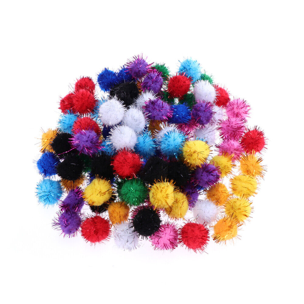 100pcs 20mm Creative Attractive Pompoms Creative Fluffy Balls For Hobby Supplies