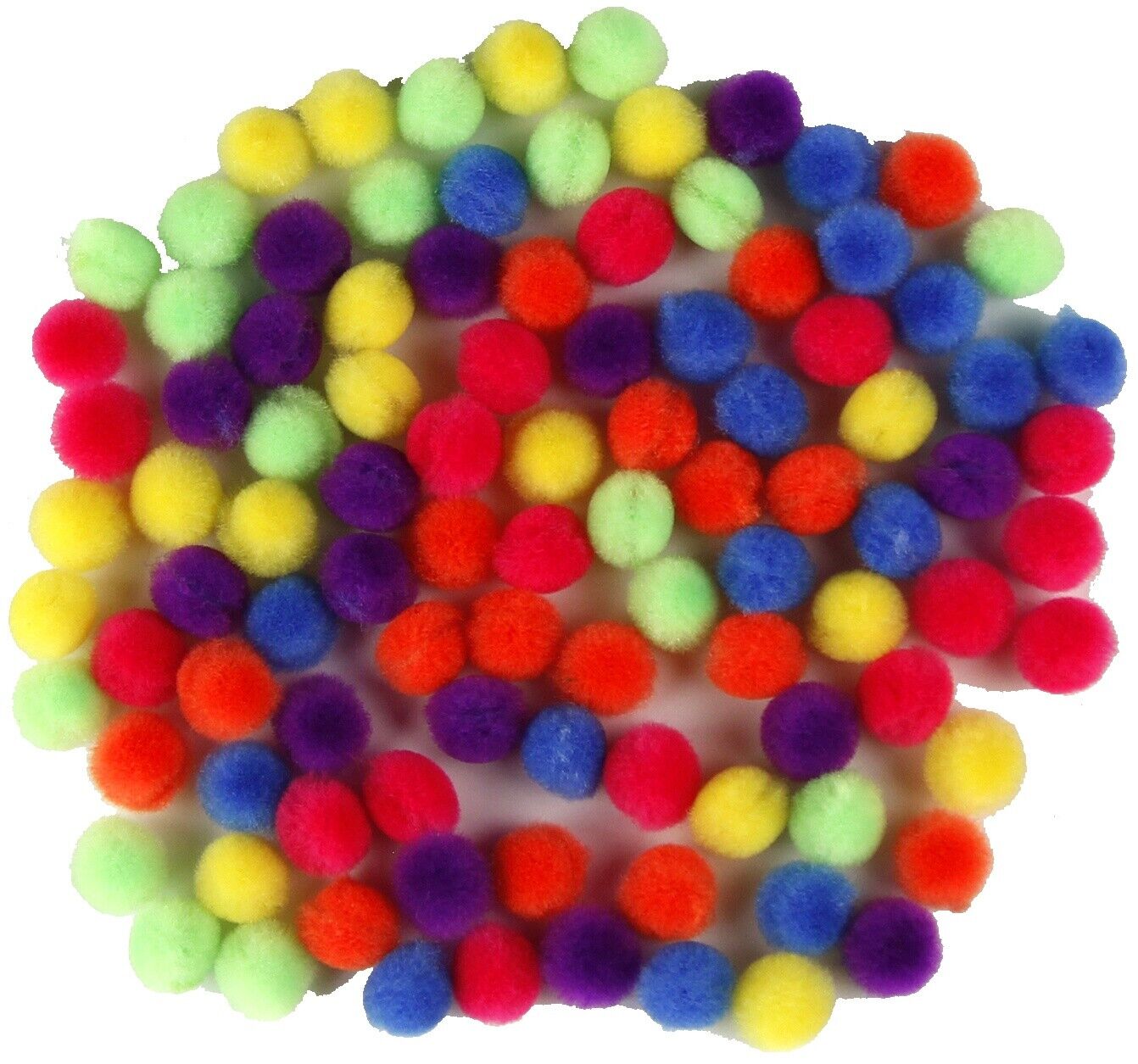 Midwest Design-touch Of Nature Pom-poms 10mm 100/pkg-bold Assorted