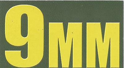 Vinyl Ammo Can Magnet Label "9mm" Bold