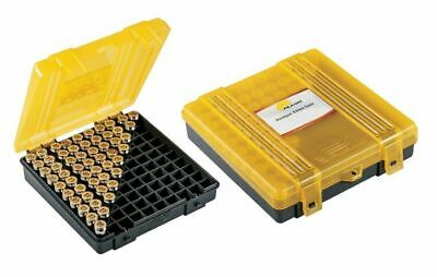 Plano 100 Count Handgun Ammo Hard Case Yellow Ammunition Box 9mm, .38, .44, .45