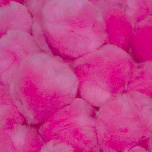 1 Inch Pink Small Craft Pom Poms 100 Pieces