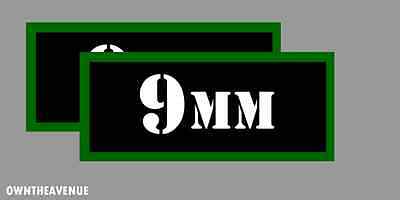 9mm Ammo Can Labels For Ammunition Case 3.5" X 1.50" Stickers Decals 2pack